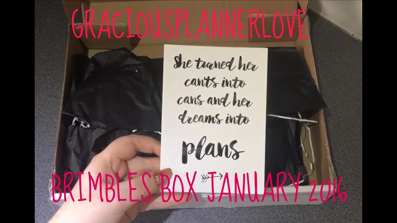 Brimbles Stationery Box Unboxing January 2016