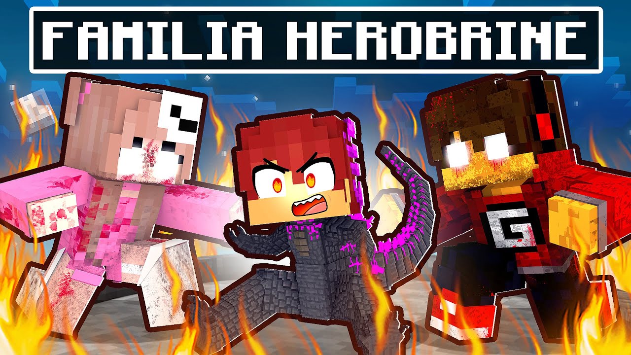 FAMÍLIA HEROBRINE ADOTOU o BEBÊ GODZILLA no Minecraft