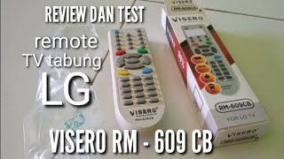 REVIEW AND TEST OF VISERO RM-609 CB REMOTE FOR LG TUBING TV‼️