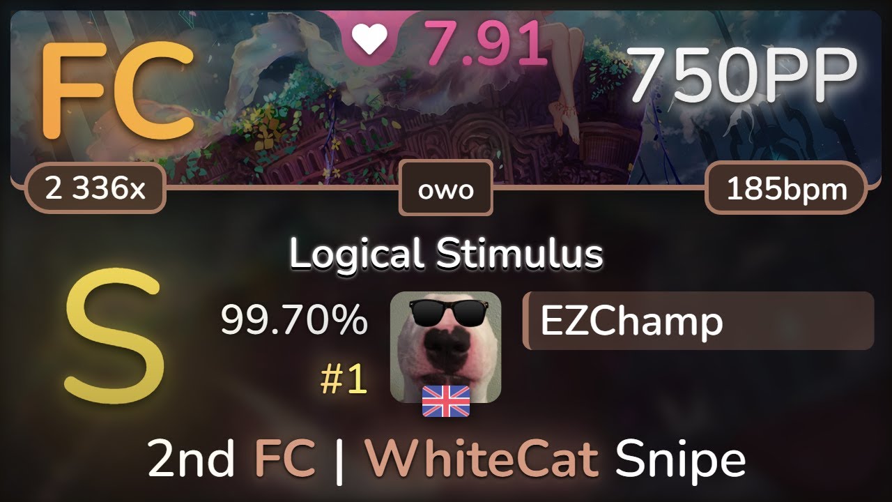 7.9⭐ EZChamp | a_hisa - Logical Stimulus [owo] 99.70% FC #1 | 750pp - osu!