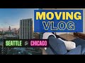 📦 MOVING VLOG #1: Seattle to Chicago // Empty Apartment Tour // New Furniture
