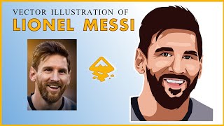 Lionel Messi Vector Illustration in Inkscape [Speed Art] screenshot 1