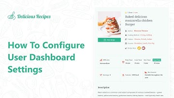 How To Configure User Dashboard Settings | Delicious Recipes Plugin