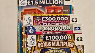 Mix of £5 £3 £2 scratch cards £48 in play