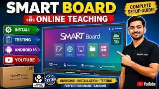 Digital Board full setup online teaching, price, install, unboxing #smartboard #digitalboard