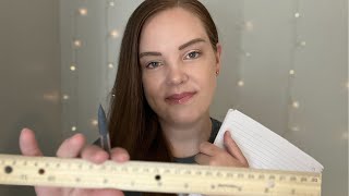 ASMR Measuring & Sketching Your Facial Features | Personal Attention Roleplay | Whispered