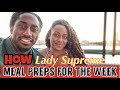 How Lady Supreme Cooks For Akeemsupreme | Food Haul, Meal Prep & Hot Wings!
