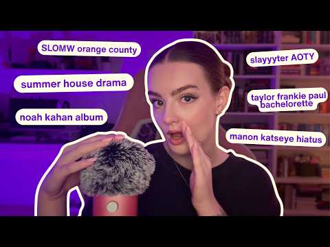 ASMR huge pop culture whisper ramble 🎙️🌟 reality tv drama, new music