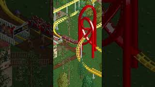 How To Make Internlocking Loops in Rollercoaster Tycoon #rollercoastertycoon #rctclassic