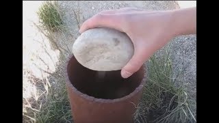 A stone falling down at a depth of 12,226 meters or 7,6 miles.