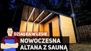 Nowoczesna altana ze szklanym zadaszeniem