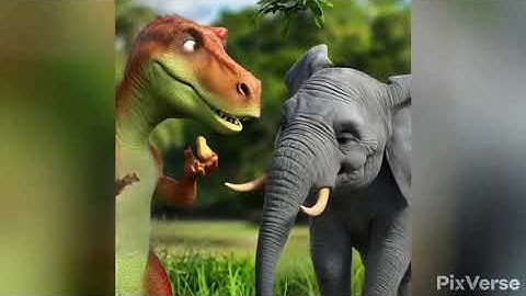 | A funny story of Dianosour vs Elephant (Part-4) | My first animated video from just Text |