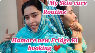 My Skin care routine || New Ghar K liye New fridge ❤️ || Alishba Amir daily vlog