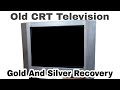 Old crt television ic chips gold and silver  recovery  recover gold and silver from television