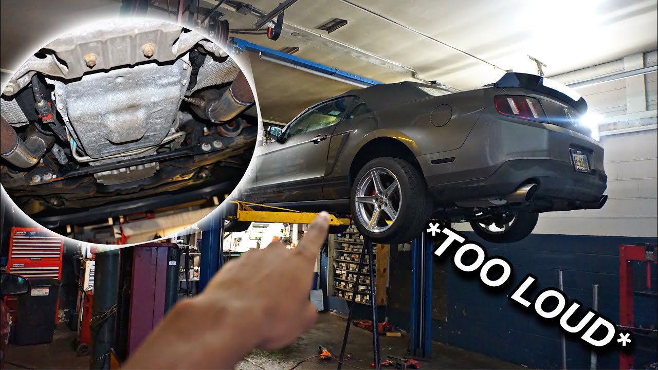 I PUT HIGH FLOW CATS ON MY V6 MUSTANG *LOUD* YouTube