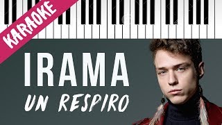 Irama | Un Respiro | AMICI 17 // Piano Karaoke con Testo chords
