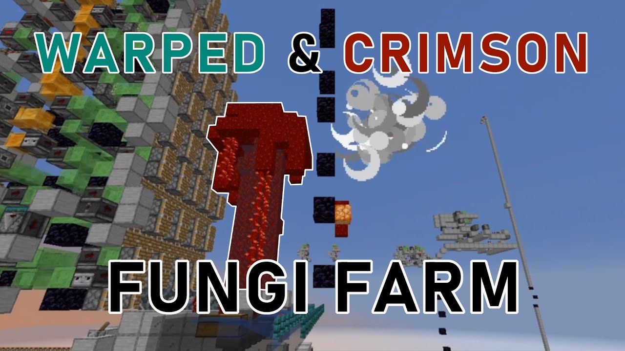 Minecraft 1.16 huge WARPED & CRIMSON FUNGI Farm | 16.000 Items/h 