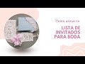 Lista de Invitados para Boda