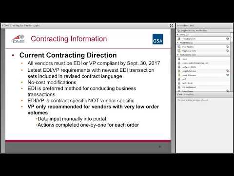 Webinar on EDI and Vendor Portal