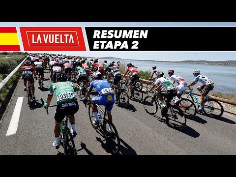 Video: Vuelta a Espana 2017: Yves Lampaert mus solo kom yeej ntawm Theem 2