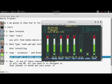 How to Fix sound Problem in kali Linux 2016.2 x32 and x64  100 Working