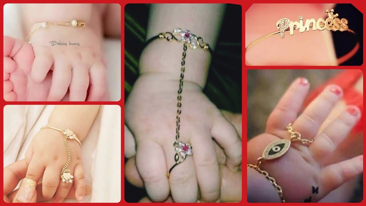 Latest Gold Baby Bracelet and Bangles Designs with wt |New Born Baby jew...  | Baby jewelry gold, Gold baby bangles, Baby girl jewelry