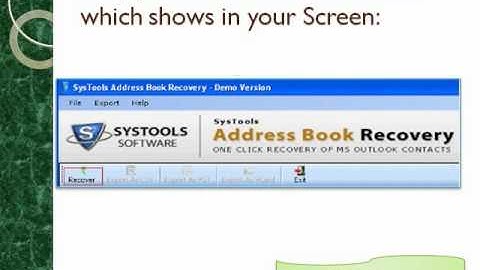 Address Book Recovery Software