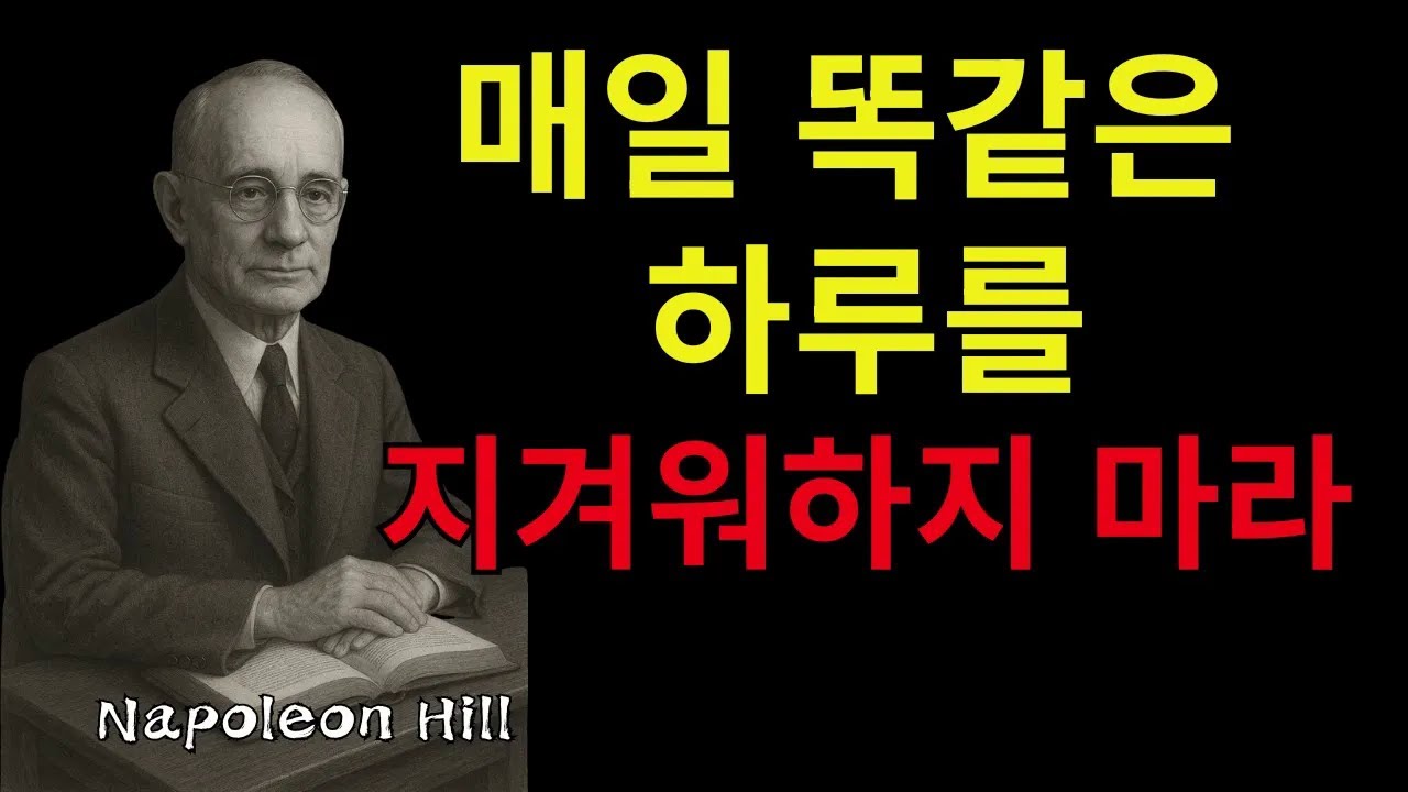 매일 똑같은 하루를 지겨워하지 마라 | 나폴레온 힐 성공 법칙