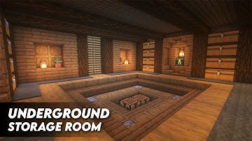 Minecraft: Underground Storage Room Tutorial | How to Build a Storage Bunker [World Download]