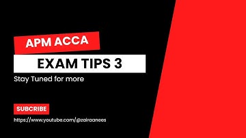 Exam tip 3 #APM #ACCA