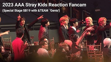 (fancam) Stray Kids react to SB19 