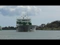 General cargo ship SCOT EXPLORER 90 x 15m on the river Boyne, Drogheda. Sun.13th April 2025.