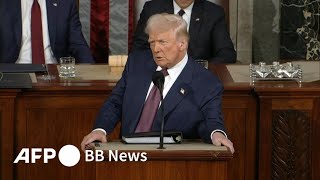 トランプ大統領 就任後の実績を自賛 2期目議会演説（2025年3月撮影）