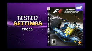 Tested RPCS3 Settings for Formula One Championship Edition (PS3) Tested RPCS3 Settings for Formula One Championship Edition (PS3)