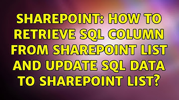 Sharepoint: How to Retrieve SQL column from SharePoint list and update SQL data to SharePoint list?