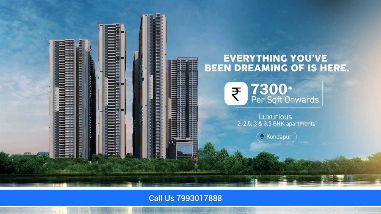 Candeur Lakescape in Kondapur 2bhk for sale in Kondapur 3bhk for