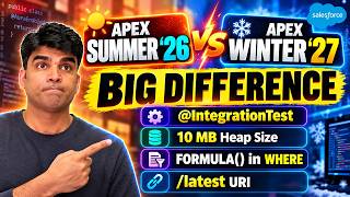 Salesforce Apex Version 67 vs 68 What Changed  10 MB Heap @IntegrationTest | Cloud Developer