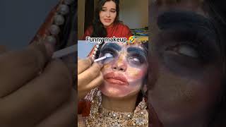 funny makeup 😂 #makeup #makeuptutorial #makeupartist