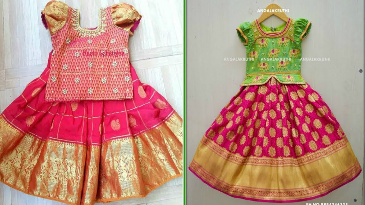 pattu lehenga for babies