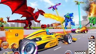 Formula Car Robot Transform- Flying Dragon Robot 2021 Games Androit Game Play #01 Video screenshot 4