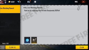 Free Fire Sky Crystal Token Redeem Code / FFPL Redeem Code / 500K Live Watching Redeem Code
