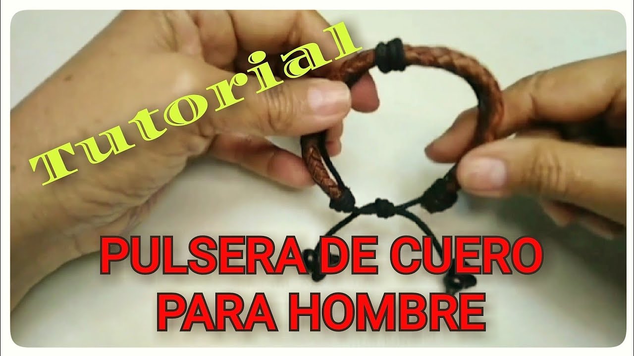 COMO HACER UNA PULSERA DE CUERO REDONDO PARA HOMBRE. FÁCIL Y RÁPIDO!
