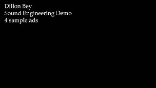 Dillon Bey - Sound Engineering Demo 2023