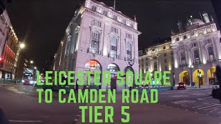 Cycling from Leicester Square to Camden In Tier 5 (Night)