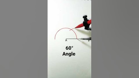 how to construct 60 degree angle using compass | 60° angle
