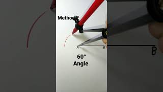 how to construct 60 degree angle using compass | 60° angle