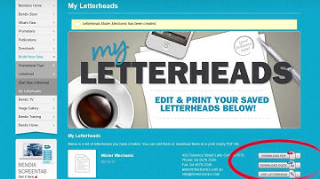 Bendix Build Your Own Letterhead Instructional Video