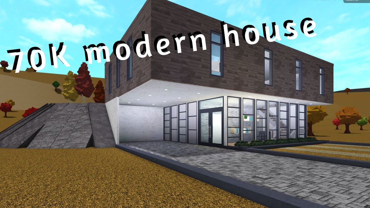 Welcome to Bloxburg- 70K modern house SPEEDBUILD - YouTube