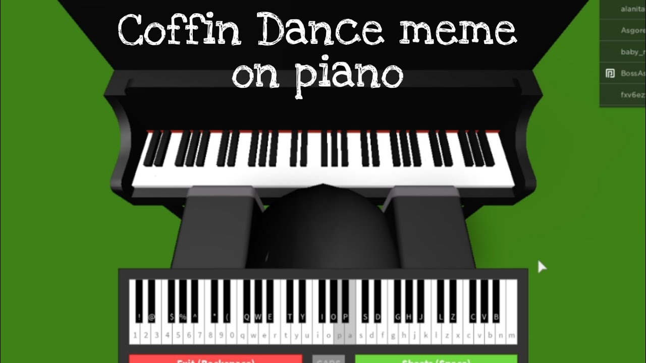 Roblox Coffin Dance Meme on Piano - YouTube
