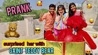 Prank  on my sister || surprised her with Gaint Teddy Bear || Aman Dancer Real